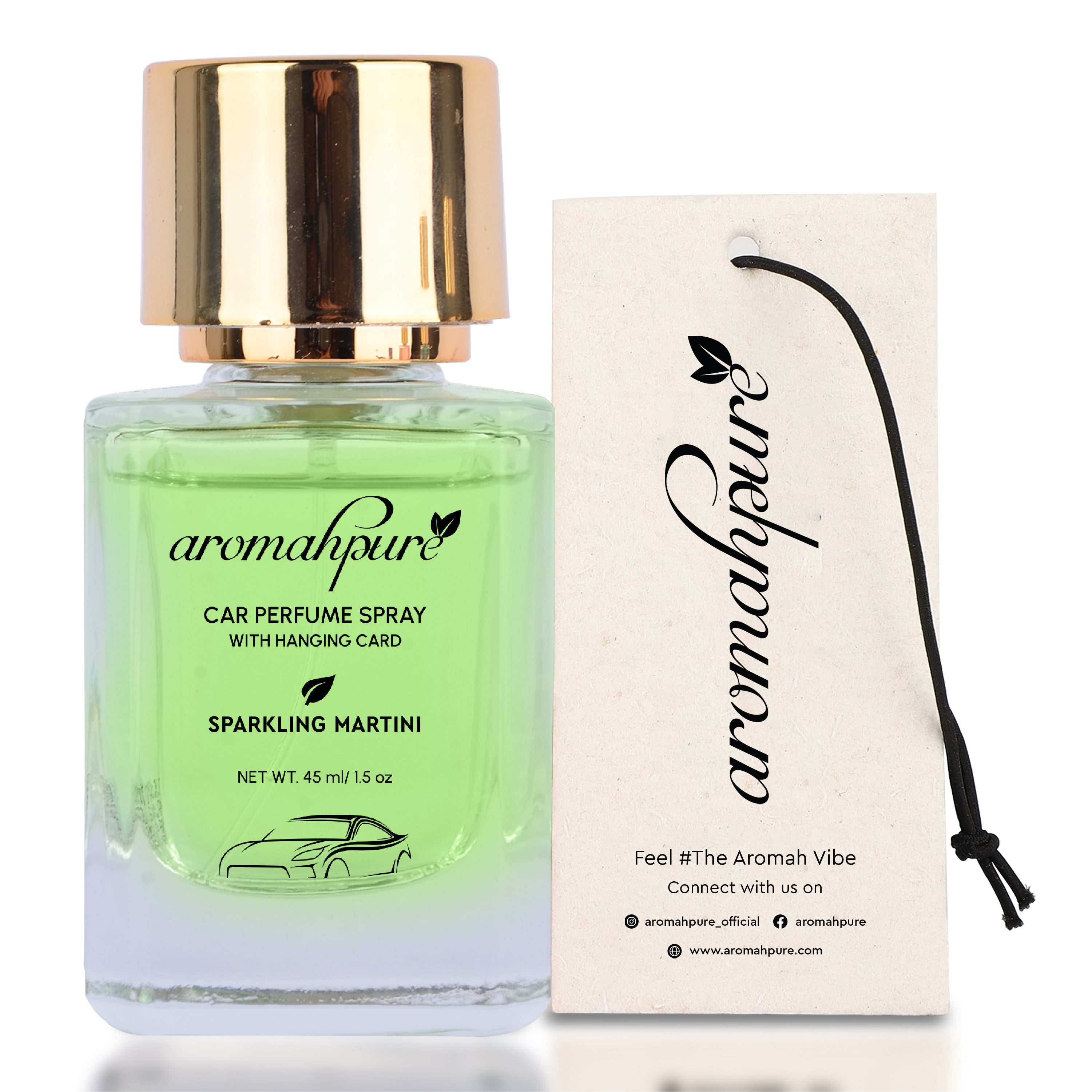 Buy Premium Car Perfume Spray with Hanging Card (Lemon and Mint)