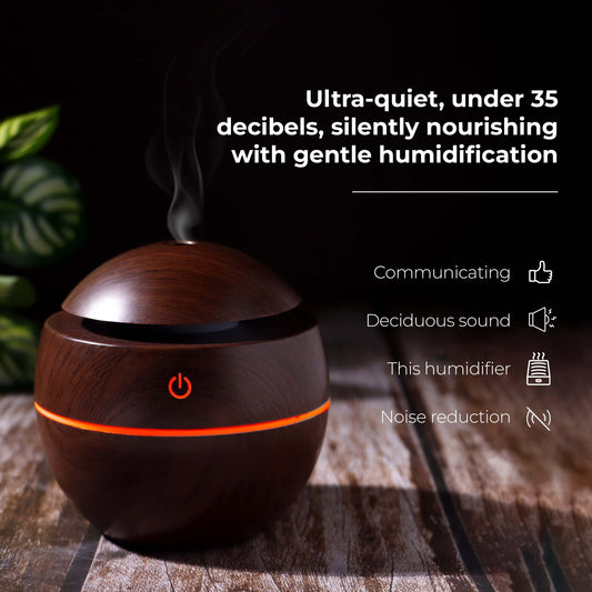 Aromahpure Dark Wood Color Electric Humidifier for Home & Office