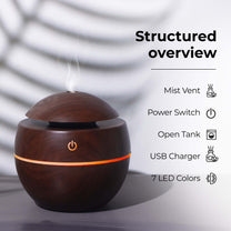 Aromahpure Dark Wood Color Electric Humidifier for Home & Office