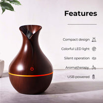 Aromahpure Dark Wood Color Electric Humidifier for Home