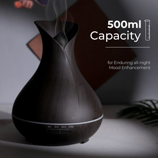 Aromahpure Electric Humidifier for Home & Office - Dark Wood