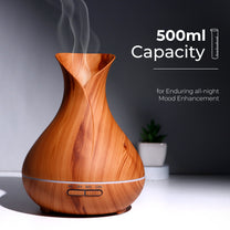 Aromahpure Electric Humidifier for Home & Office - Light Wood