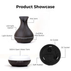 Aromahpure Electric Humidifier for Home & Office - Dark Wood