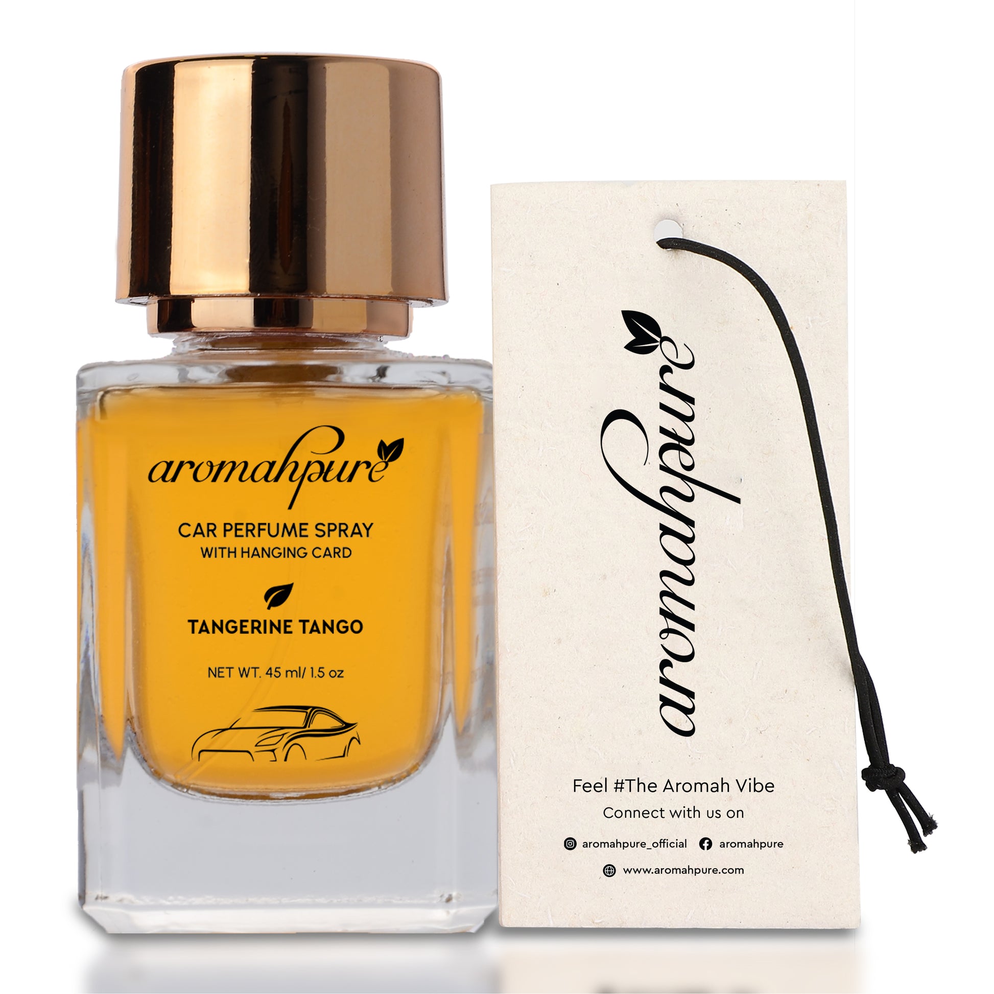 Buy Premium Car Perfume Spray with Hanging Card (Orange & Lemongrass)