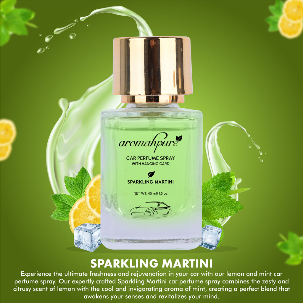 Aromahpure Car Perfume Spray with Hanging Card (Lemon & Mint)