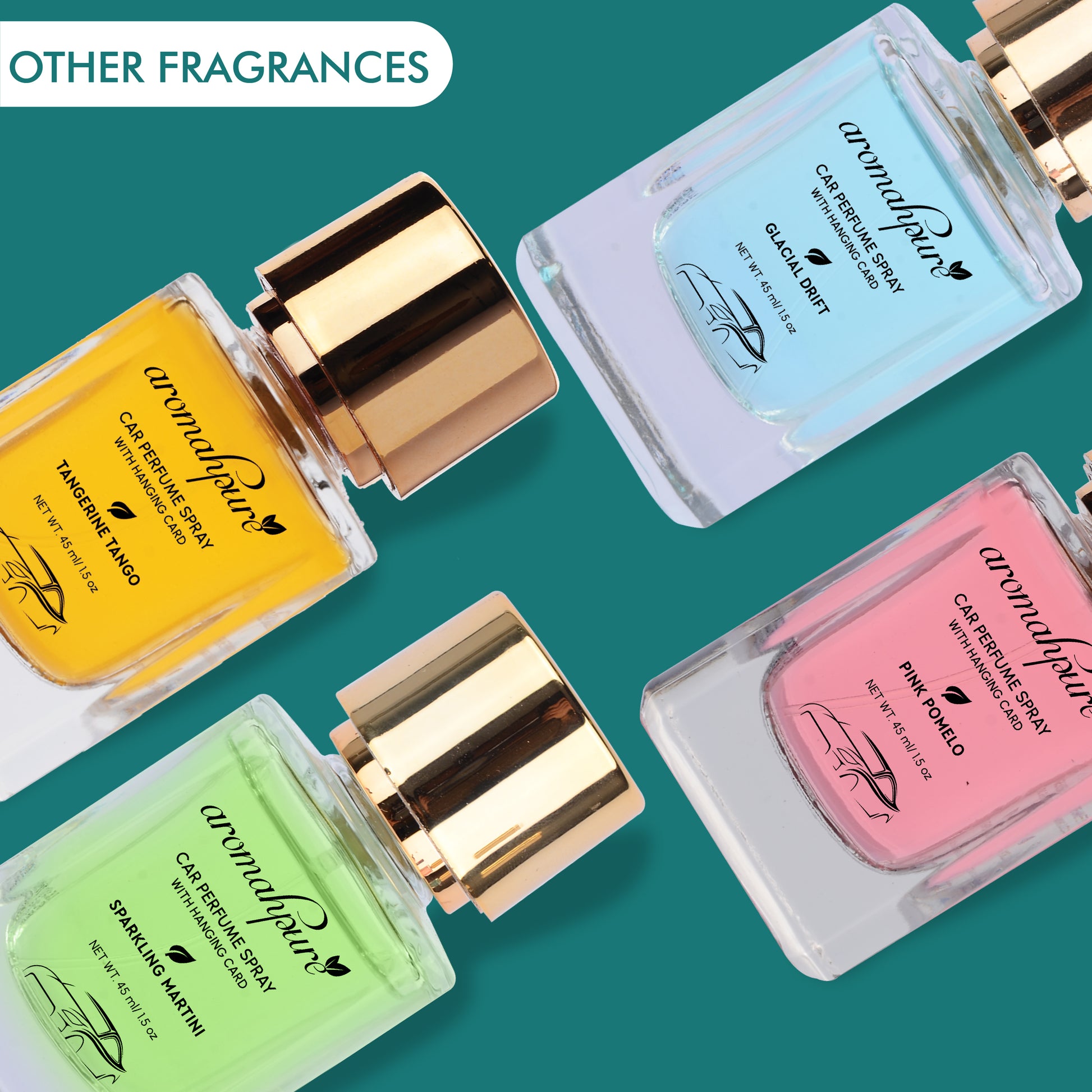 Buy Premium Car Perfume Spray with Hanging Card (Aqua) - Aromahpure