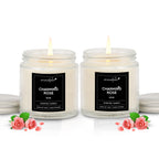 Aromahpure Silver Screw Jar Candle Rose Pack of 2