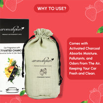 Aromahpure Premium Car Perfume Flakes with Activated Charcoal - Fruity (Strawberry)