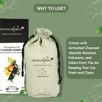 Aromahpure Premium Car Perfume Flakes with Activated Charcoal - Fruity (Green Apple)