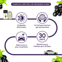 Aromahpure Premium Car Perfume Flakes with Activated Charcoal - Fruity (Black Currant)