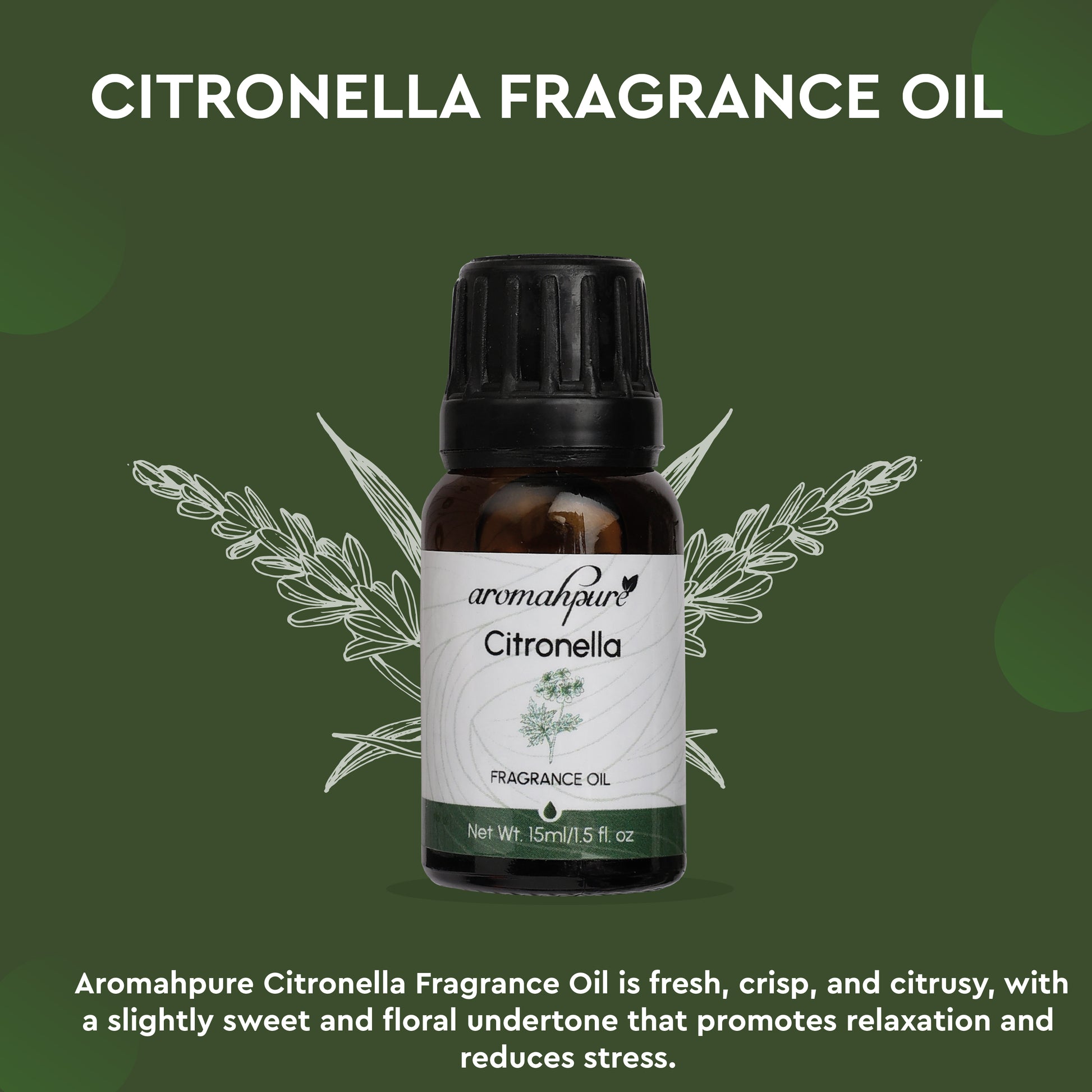 Aroma Depot Citronella 8Lb. Fragrance Oil - Pure Grade A Uncut Quality,  Free from Alcohol, Ideal for Candles, Soaps, Perfumes, and More