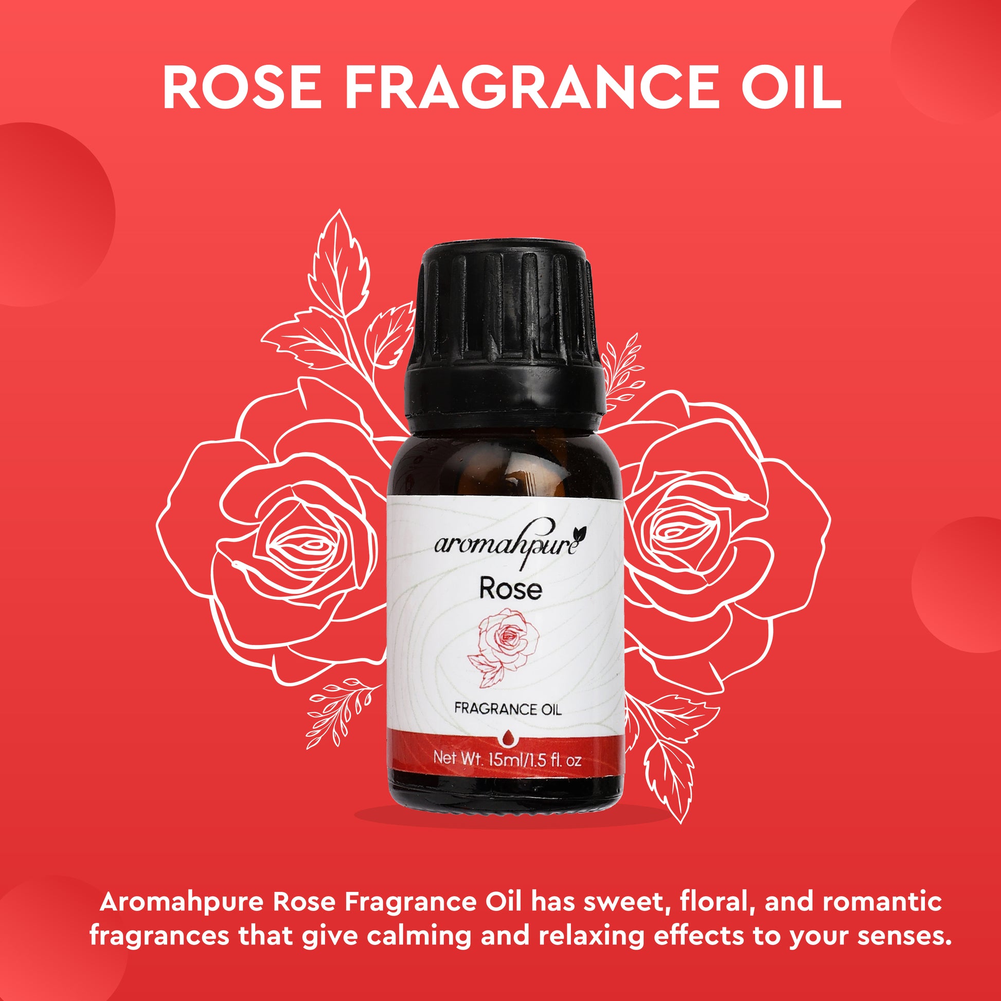 Buy Rose Fragrance Oil for Diffusers & Candle Making – Aromahpure