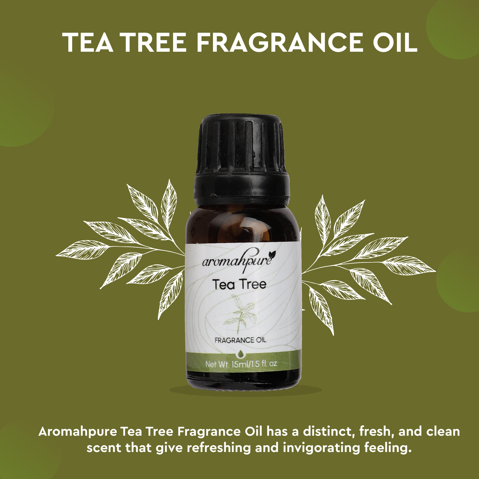 Buy Tea Tree Fragrance Oil for Diffusers & Candle Making Aromahpure