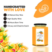 Aromahpure Soy Wax Hexa Jar Candle, 96 Hours Burning Time Guaranteed (Frangipani Dreams, Orange)