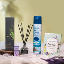 Aromahpure 4 in 1 Fragrance Essentials Combo | Multi Format Fragrance Set for Home and Car