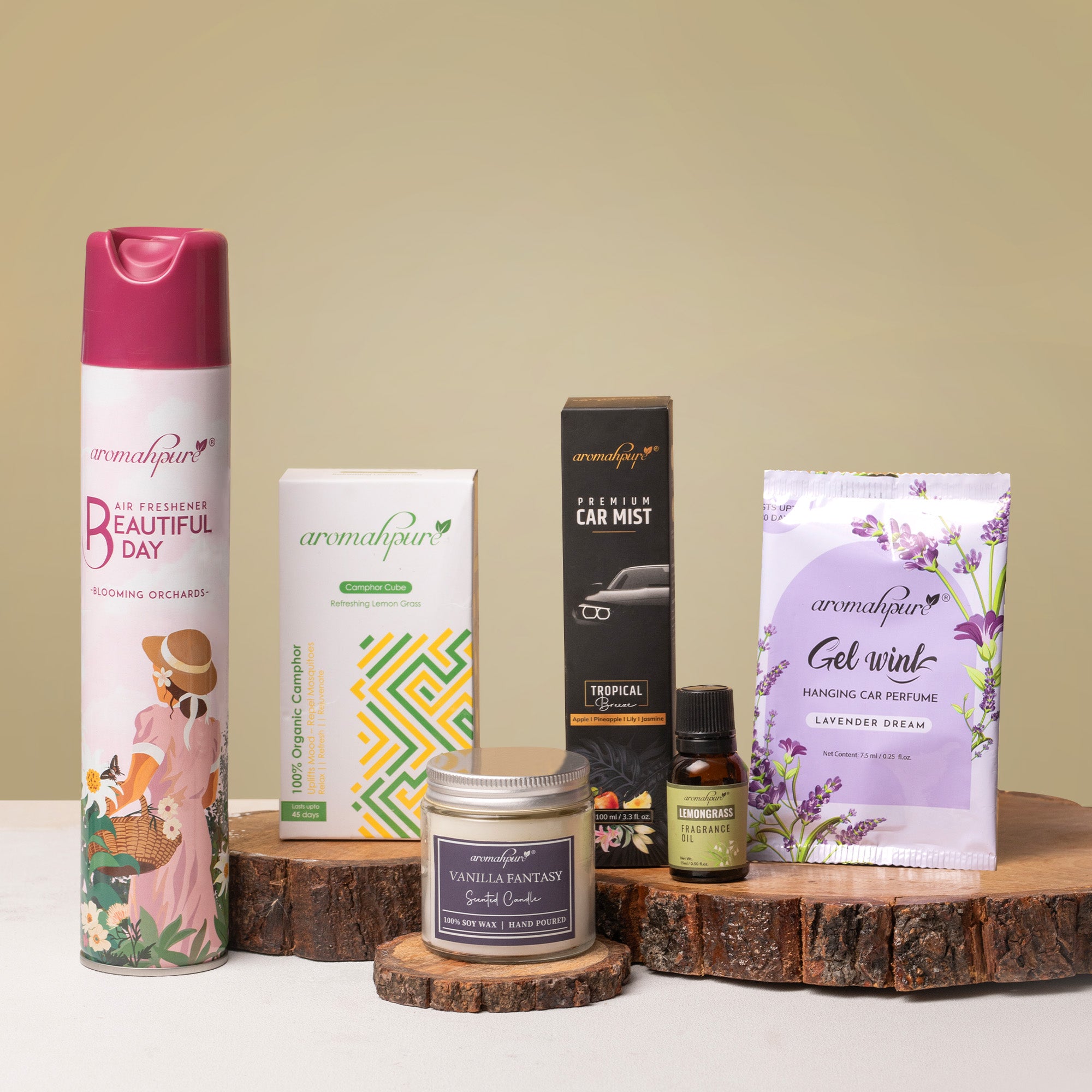Aromahpure 6-in-1 Fragrance Essentials Combo – Multi-Format Fragrance Set for Home and Car