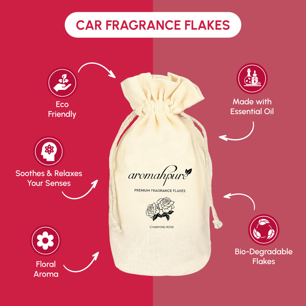 car perfume flakes charming rose features