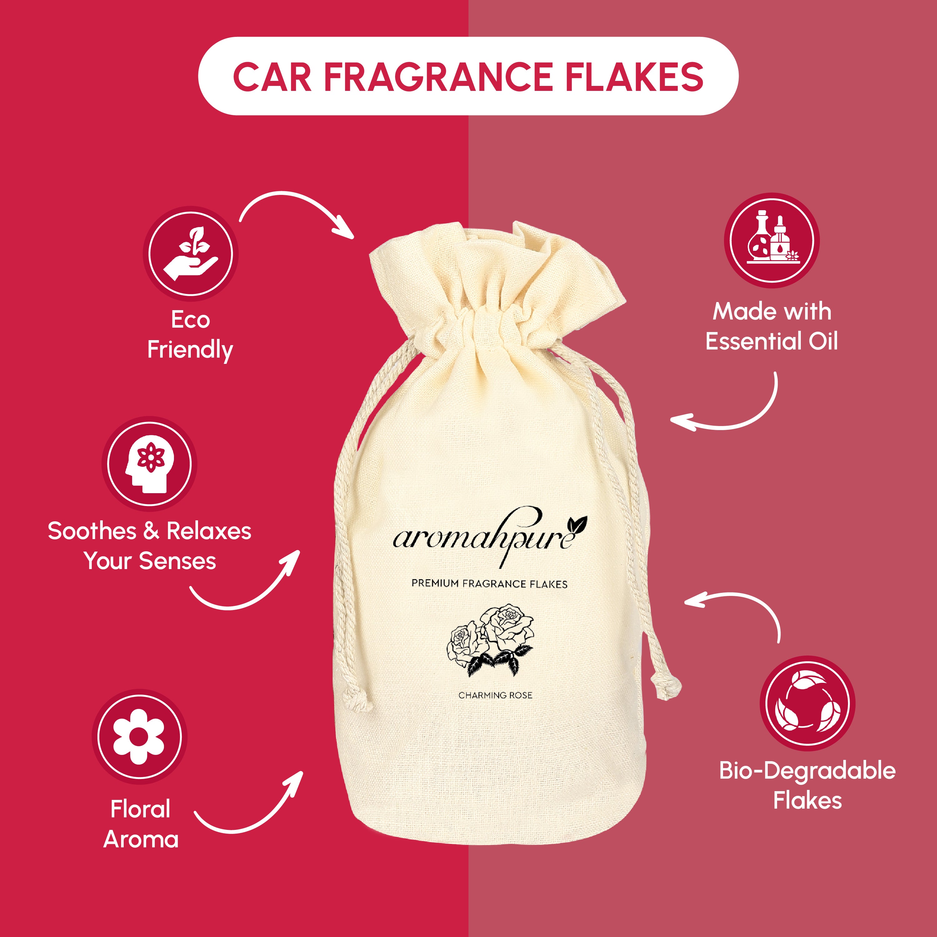 car perfume flakes charming rose features