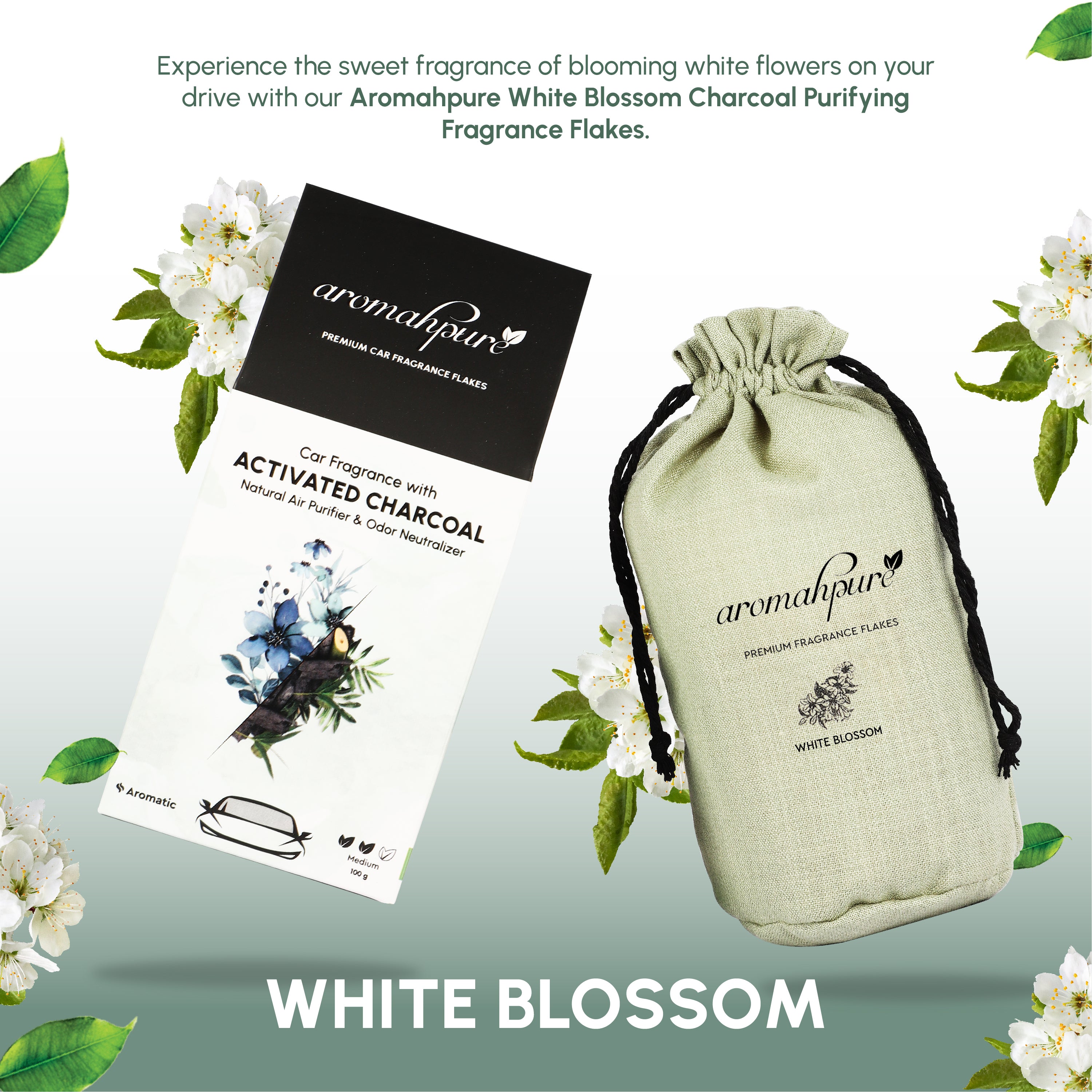 Aromahpure Car Perfume Flakes White Blossom - product photo