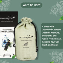 Aromahpure Premium Car Perfume Flakes with Activated Charcoal - Floral (White Blossom)