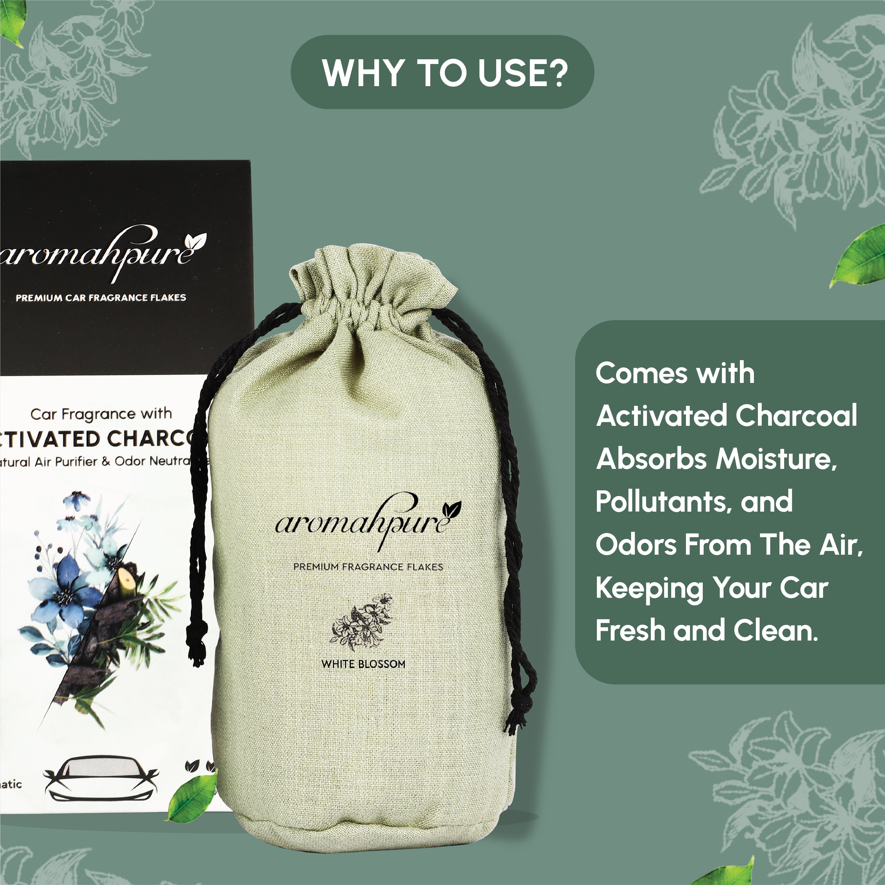Aromahpure Car Perfume Flakes White Blossom - Aromahpure