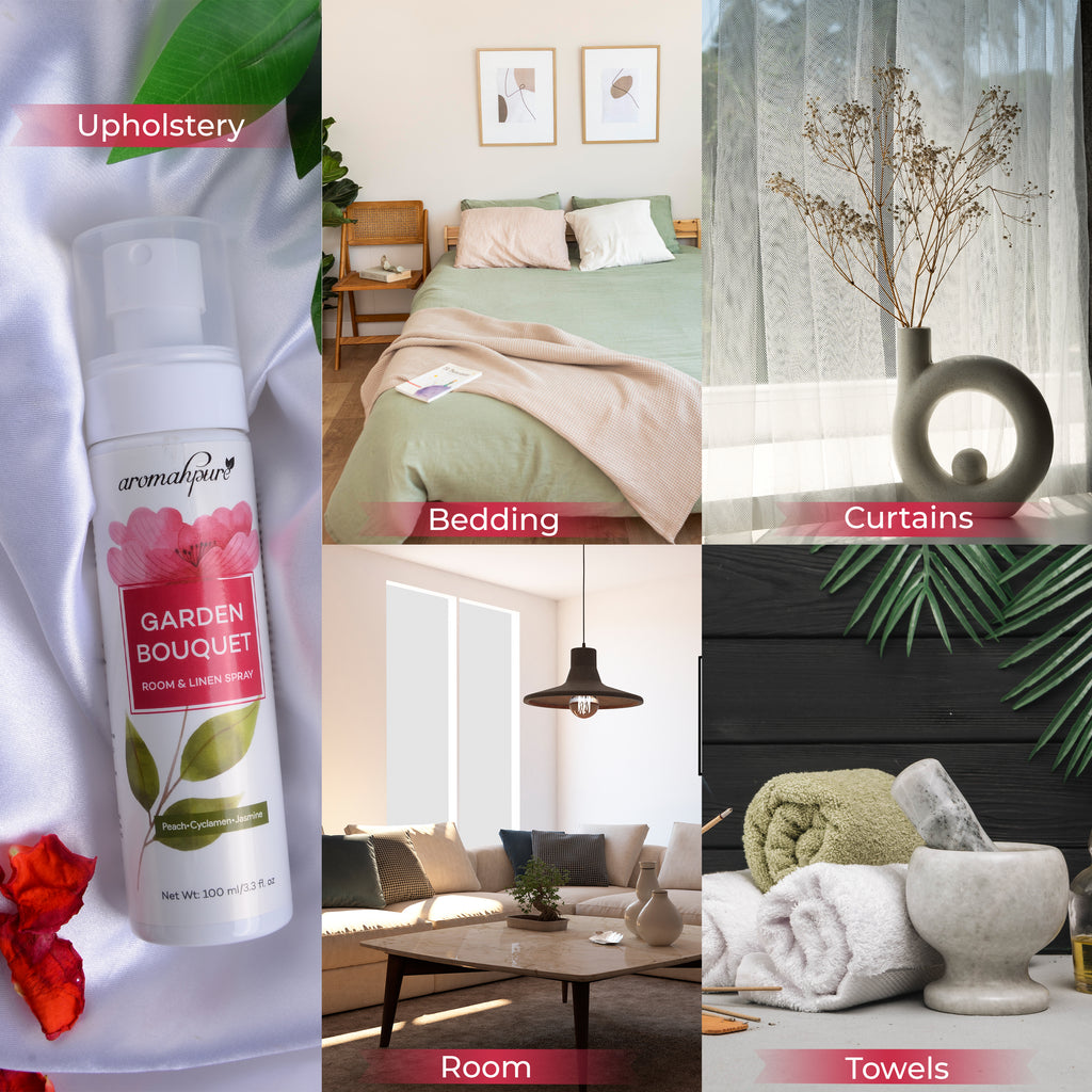 Aromahpure Linen Spray Garden Bouquet Fragrance Notes