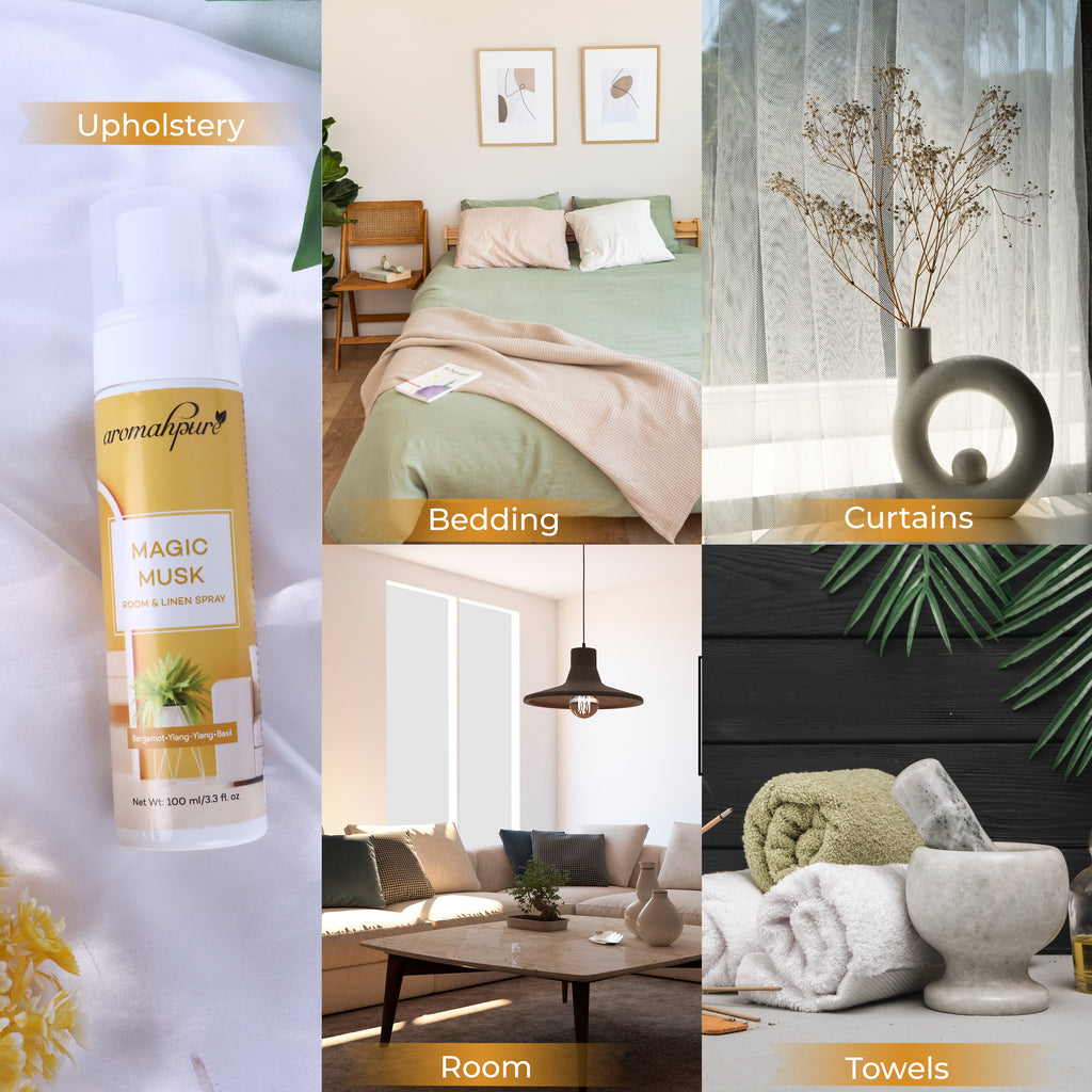 Aromahpure Linen Spray Magic Musk fragrance notes