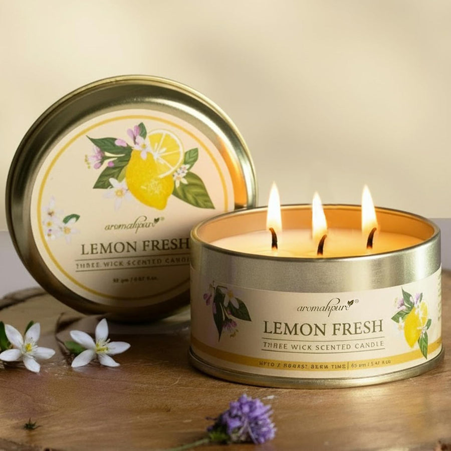 3 Wick Aroma Candle | Lemon
