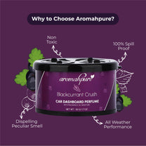 Aromahpure Dashboard Car Perfume with 50 ML Fruity Miniature, | Black Currant Fragrance Oil