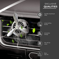 Aromahpure Turbine Fan Car Vent Air Freshener (Set of 2, Cologne)