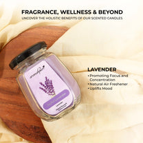 Aromahpure Soy Wax Big Octa Jar Candle, 84 Hours Burning Time Guaranteed (Joyful Lavender, Vanilla Fantasy)