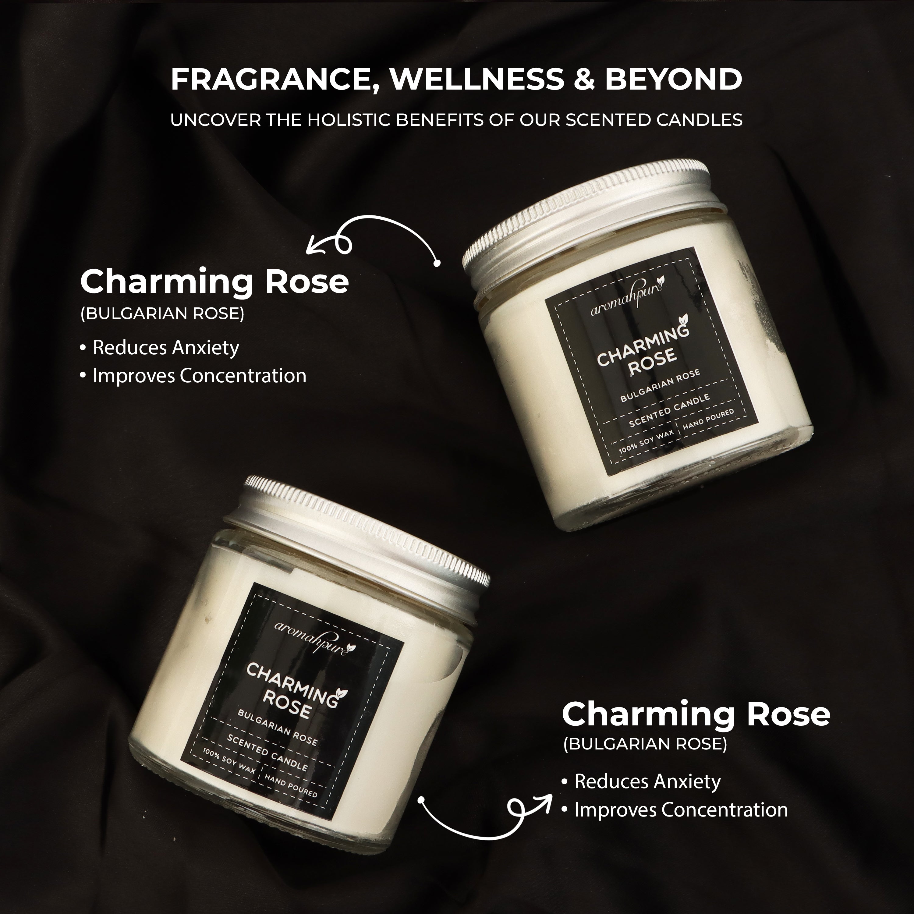 Aromahpure Screw Jar Candle Rose Key Features