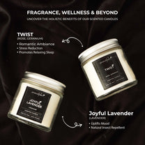 Aromahpure Soy Wax Silver Screw Jar Candles, 55 Hours Burning Time Guaranteed (Lavender, Rose & Geranium)