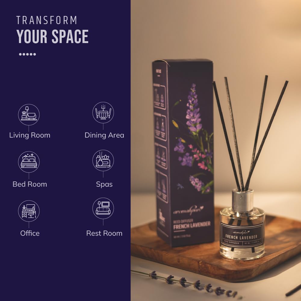 Use reed diffuser at living room, dining area, bedroom, offices and more.