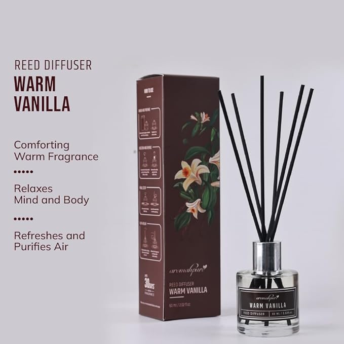 Vanilla Fragrance Reed Diffuser for refreshing & purifying air