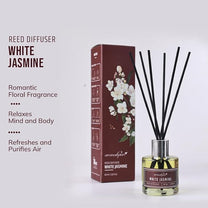 Aromahpure Premium Reed Diffuser with 6 Fiber Reed Sticks (Jasmine, 60 ML)