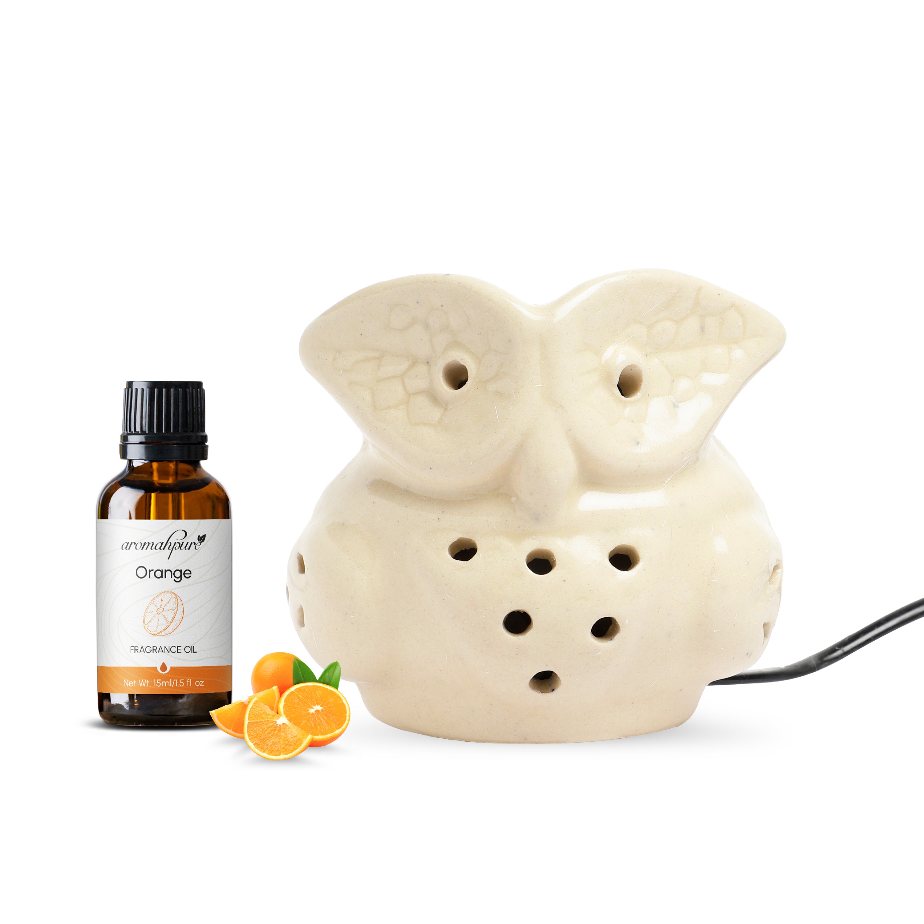 Buy Brown Ceramic Electric Diffuser (Orange Fragrance Oil) | Aromahpure