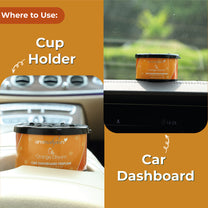 Aromahpure Dashboard Car Perfume with 50 ML Miniature Fragrance Oil (Musk, Orange)