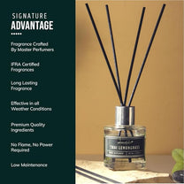 Aromahpure Premium Reed Diffuser with 6 Fiber Reed Sticks (Lemongrass, 60 ML)