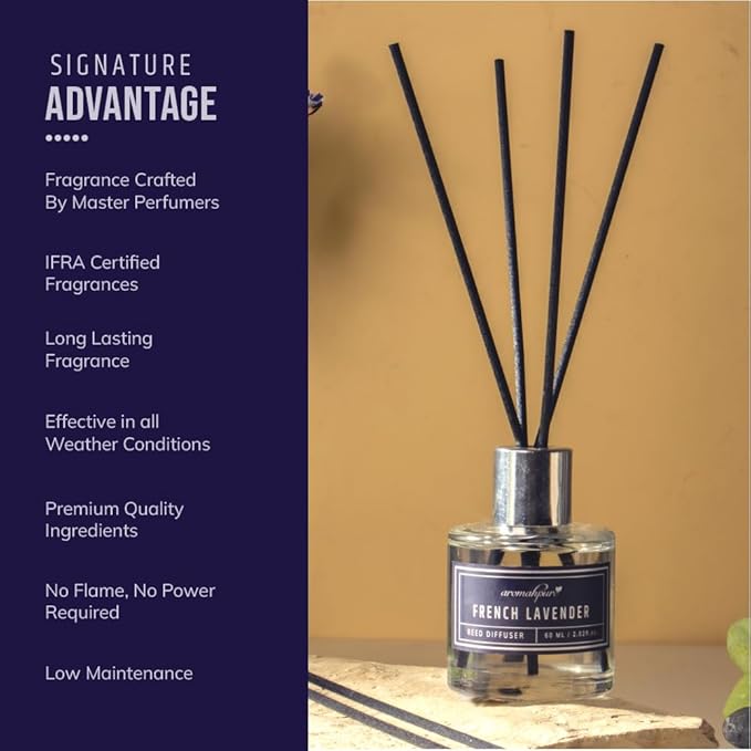 Reed Diffuser - French Lavender | 60 ML | 4 Reed Sticks