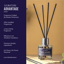 Aromahpure Premium Reed Diffuser with 6 Fiber Reed Sticks (Lavender, 60 ML)