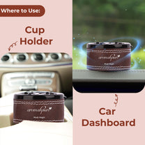 Aromahpure Dashboard Car Perfume with 50 ML Miniature Fragrance Oil (Musk, Kiwi)