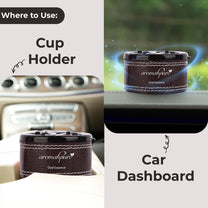 Aromahpure Dashboard Car Perfume with 50 ML Miniature Fragrance Oil (Oud Essence, Kiwi Kiss)