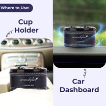 Aromahpure Dashboard Car Perfume with 50 ML Miniature Fragrance Oil (Lavender, Blackcurrant)