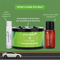 Aromahpure Dashboard Car Perfume with 50 ML Miniature Fragrance Oil (Bubble Gum, Greenapple)