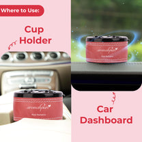 Aromahpure Dashboard Car Perfume with 50 ML Miniature Fragrance Oil (Rose, Watermelon)