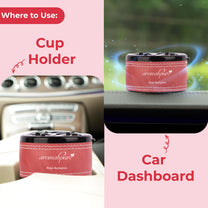 Aromahpure Dashboard Car Perfume with 50 ML Miniature Fragrance Oil (Rose, Green Apple)