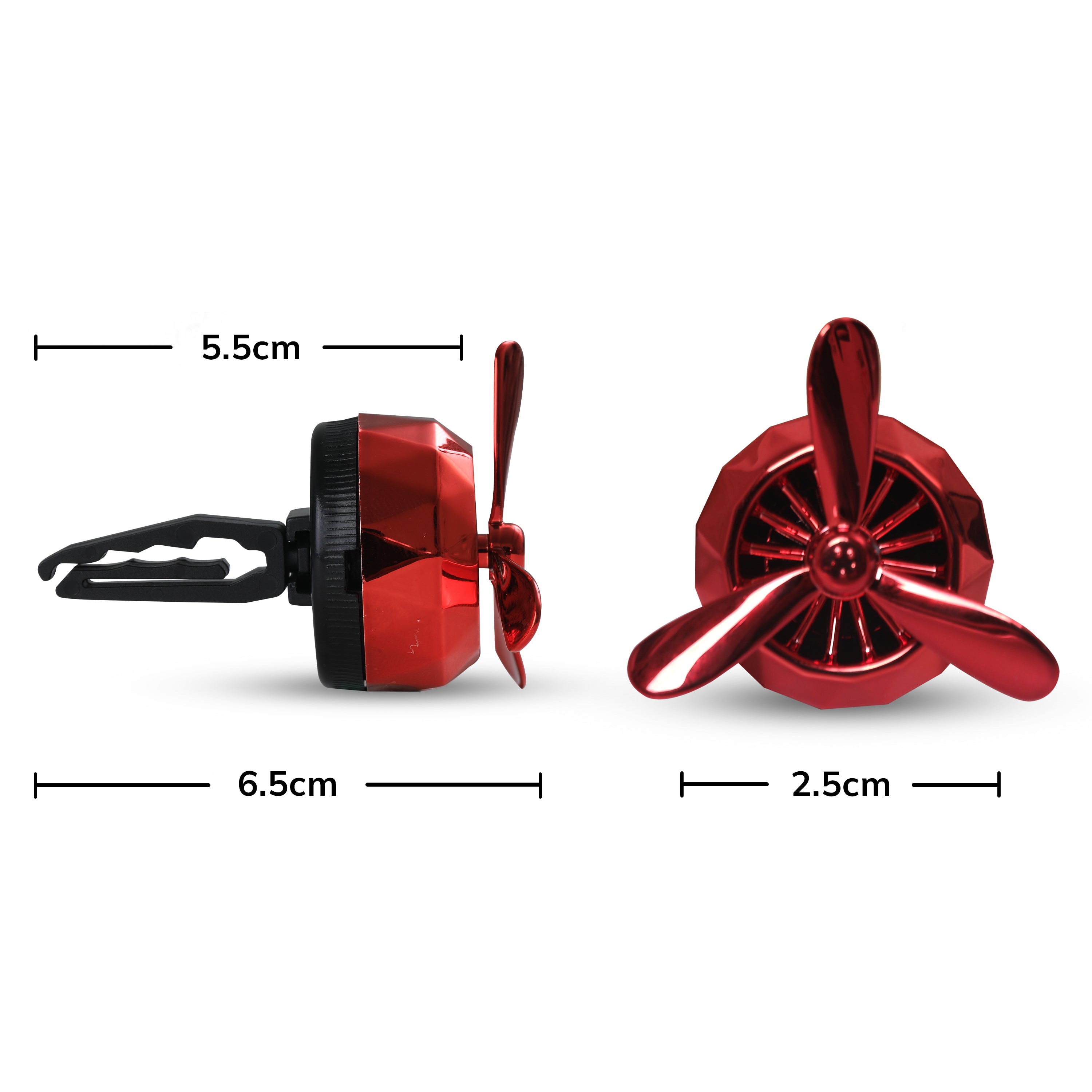 Turbine Fan Car Vent Air Freshener (Set of 2, Ocean) | Long-Lasting Scent, Easy Clip-On, Durable Aluminium Alloy | Fits All Car AC Vents