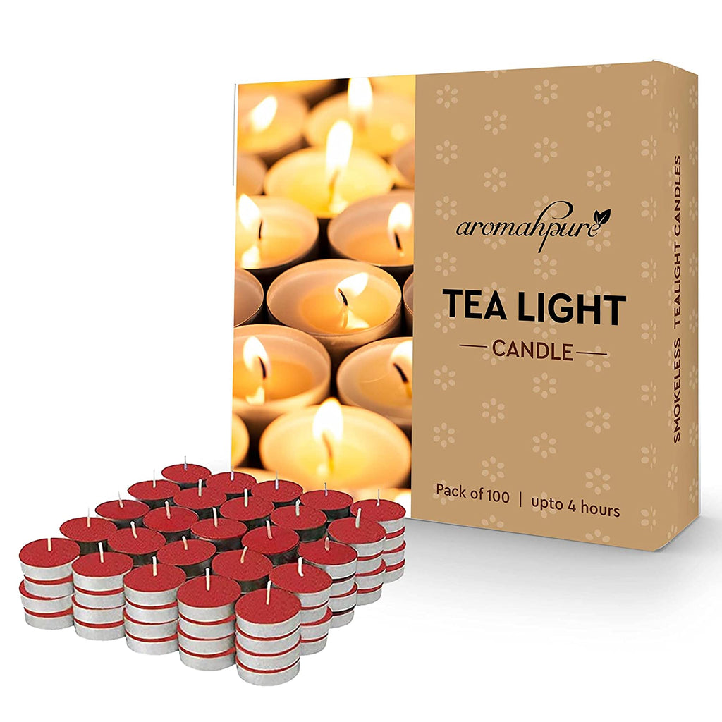 Aromahpure Scented Soy Wax Tealight Candles 10g Rose Pack of 100
