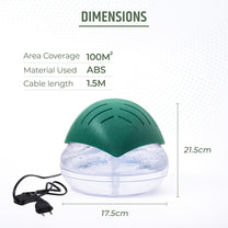 Aromahpure Air Revitalizer |1800ml| Green | Air Humidifier With Built-in Blue LED Light & Wide Coverage area improves air quality, Room moisture, neutralize perfect for home & Office